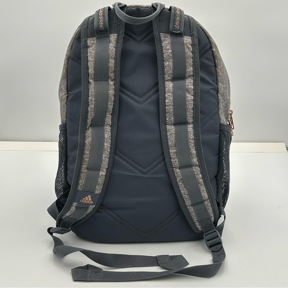 Adidas Excel 6 Backpack Grey Rose Gold Large Laptop Sleeve Multi Pockets Sporty - Picture 4 of 13